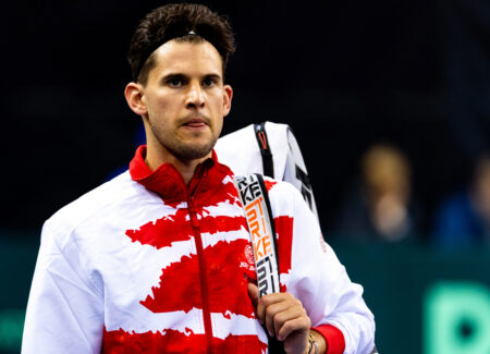 Dominic Thiem Davis Cup Aufwärmen